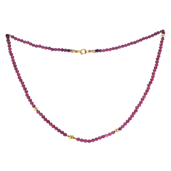 GOLD QUEEN RUBY NECKLACE mooi