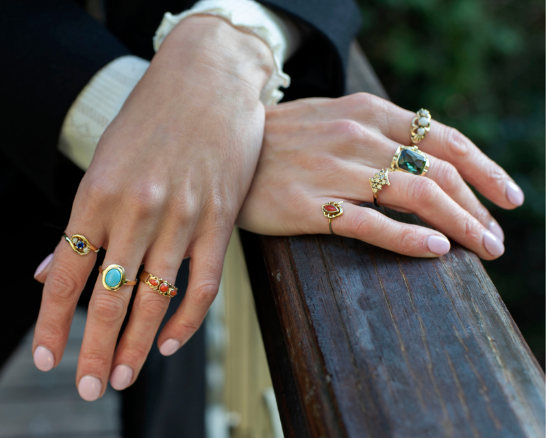 14K Gold Spinel ring
