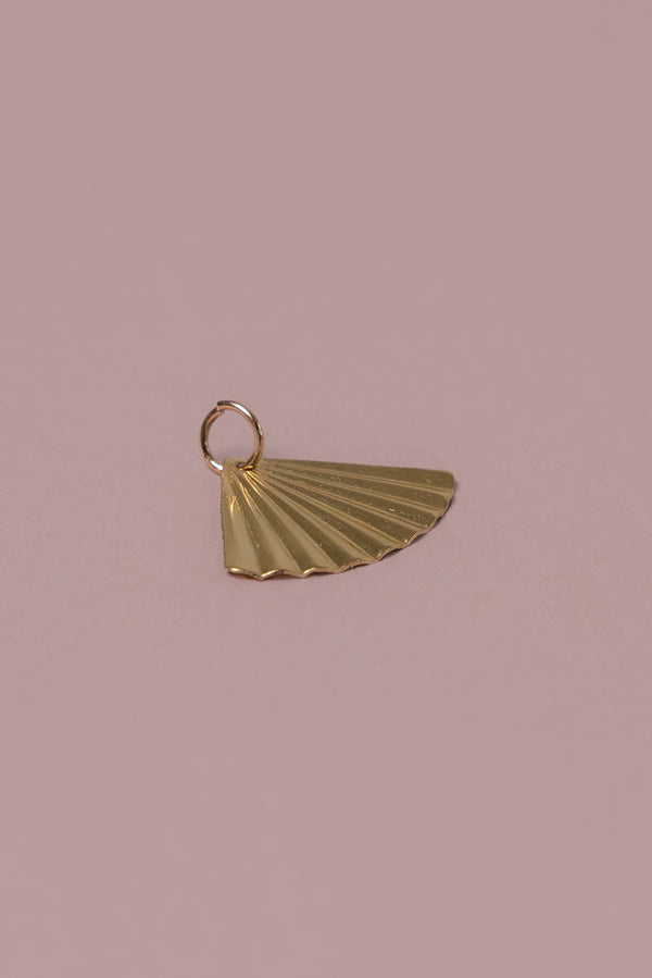 GOLD EARRING CHARM FAN