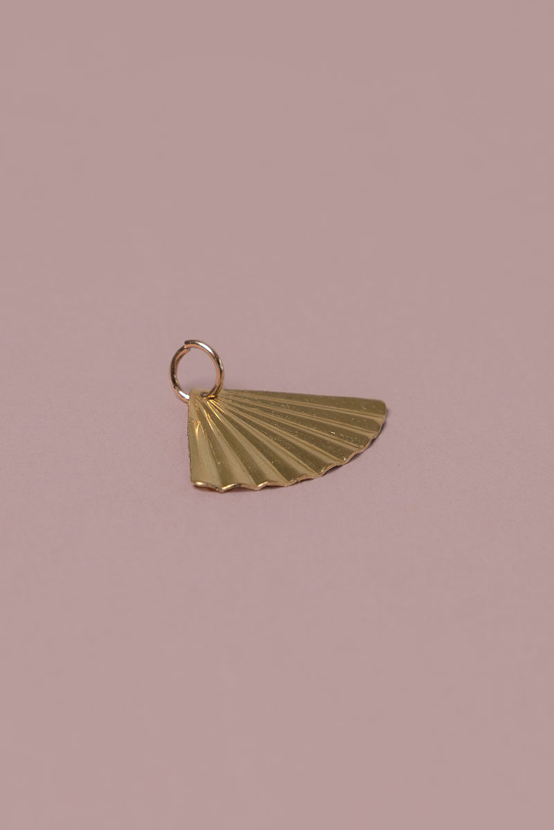 GOLD EARRING CHARM FAN