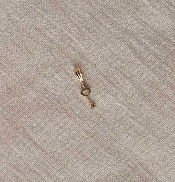 Gold Filled Key Necklace Charm