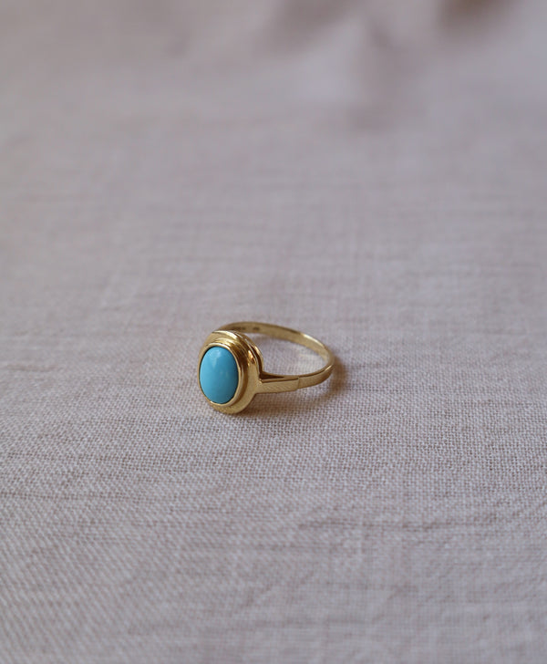 14K Gold Turquoise ring
