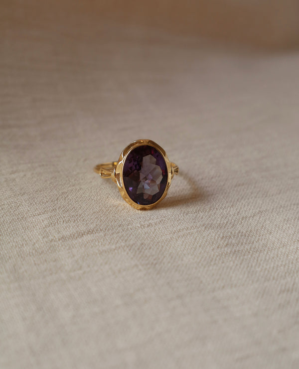 14K Gold Amethyst ring