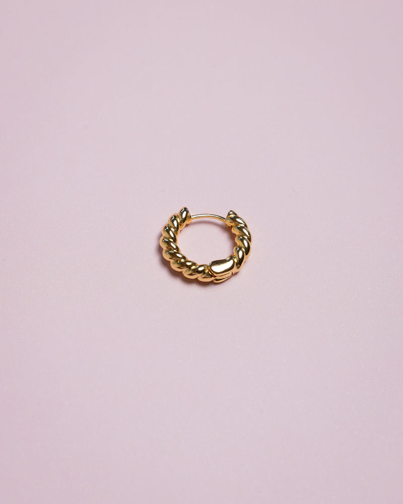 Gold Twisted Hoop