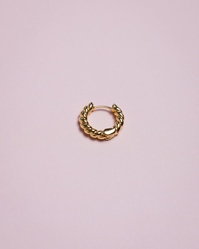 Gold Twisted Hoop