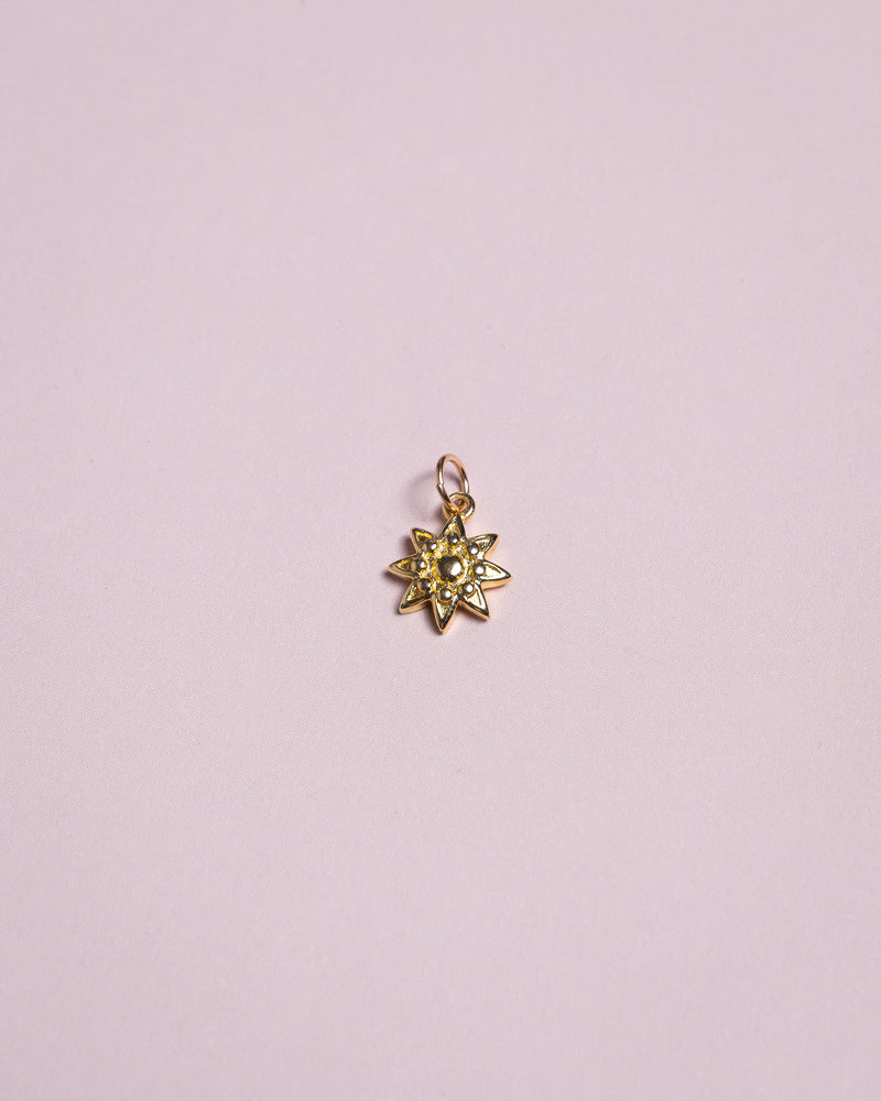 Gold Celestial Sun Earring Charm