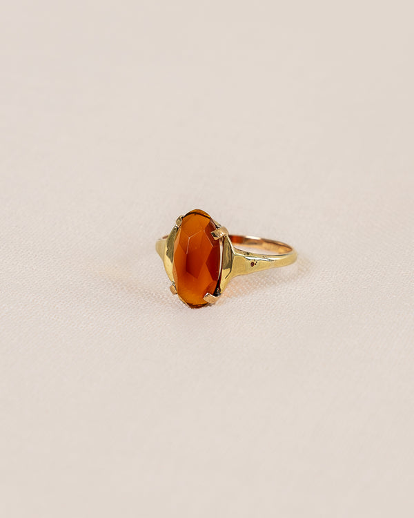 14K yellow gold and Carnelian ring.
