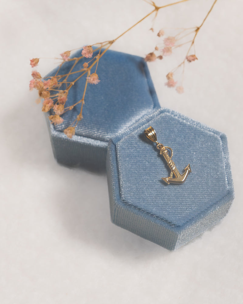 9K Anchor Necklace Charm