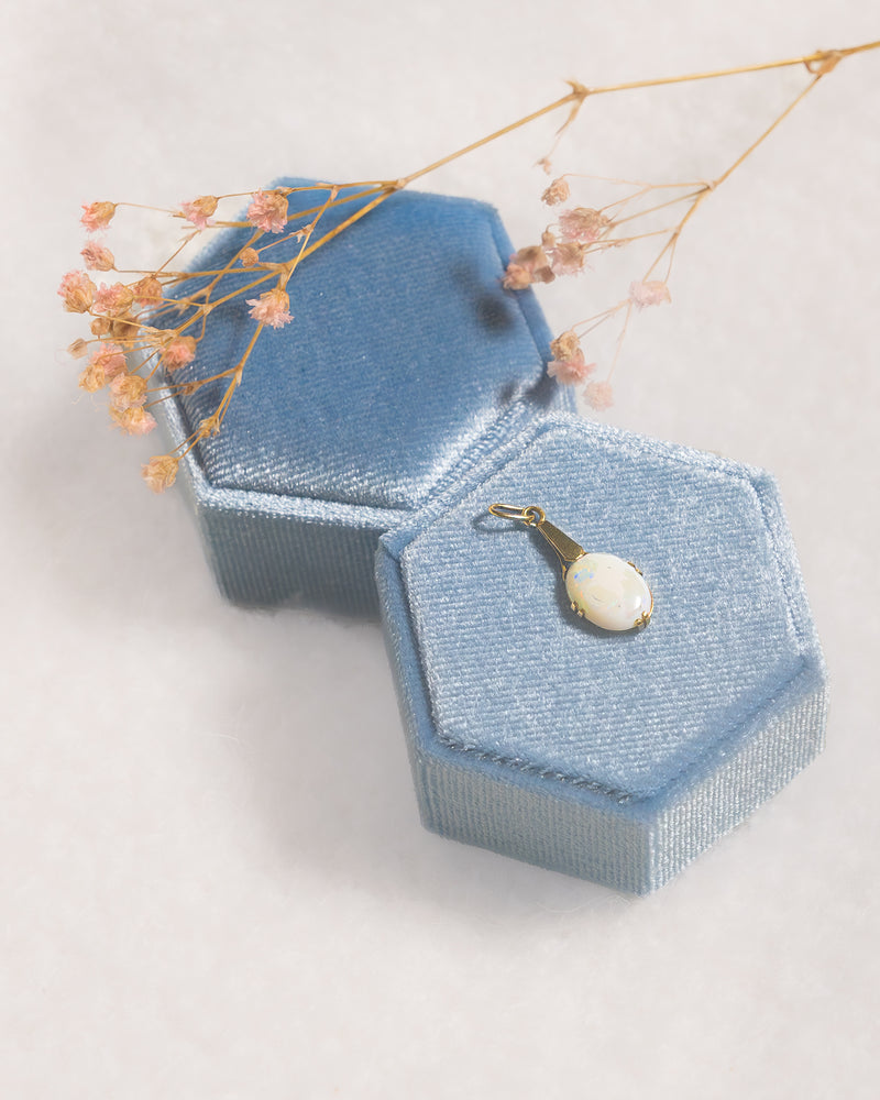 14K Opal Necklace Charm