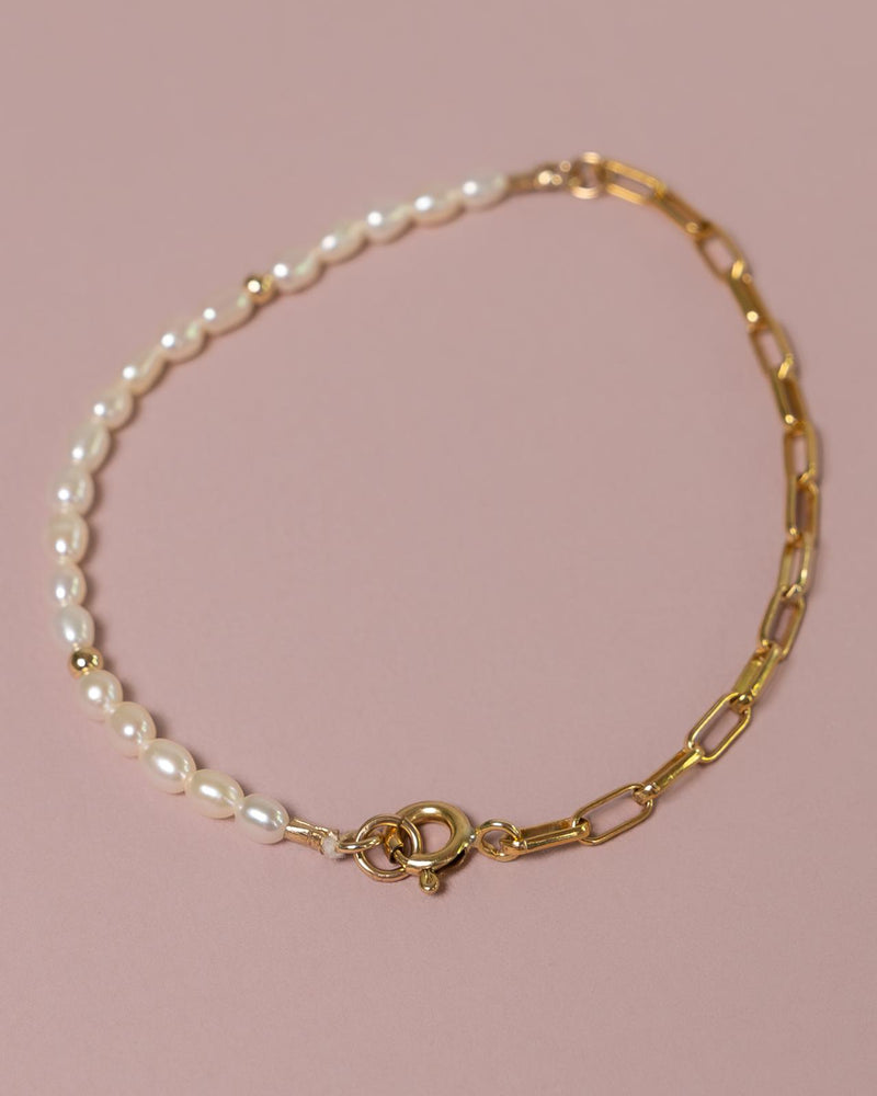 GOLD PEARL DREAMER X DREAMER LARGE BRACELET