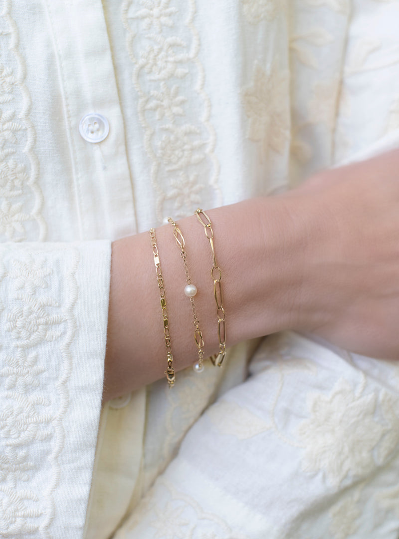 8K Gold Pearl Bracelet