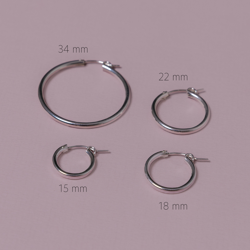 SILVER CHUNKY HOOP LARGE