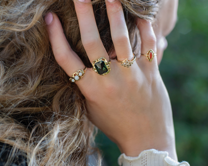 14K Gold Spinel ring