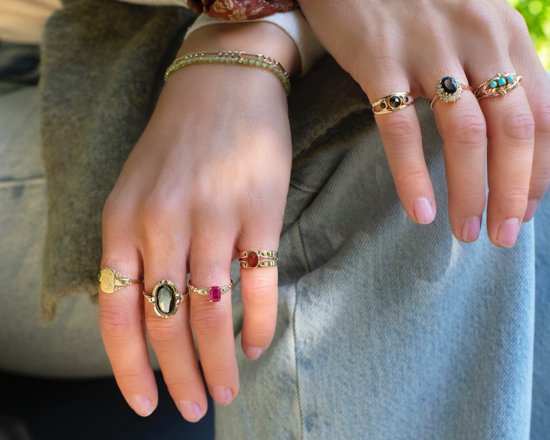 14K Gold Carnelian ring