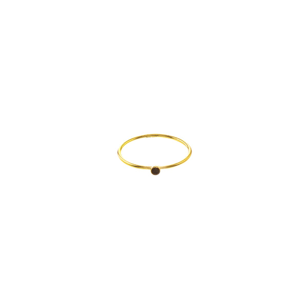 GOLD SLEEK RING ONYX