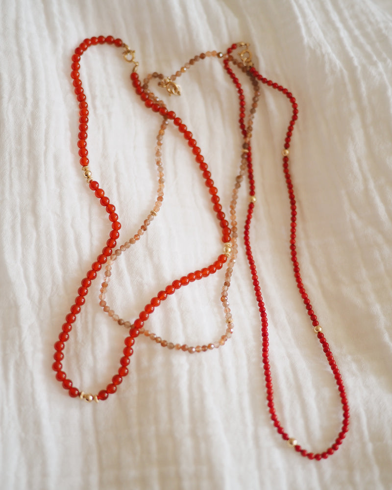 GOLD ENERGIZING CORAL NECKLACE