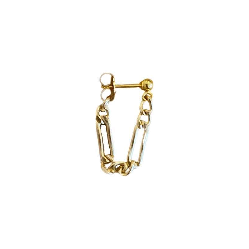 GOLD FIGARO CHAIN STUD