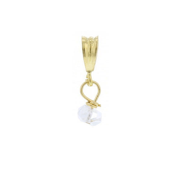 GOLD NECKLACE CHARM APRIL DIAMOND