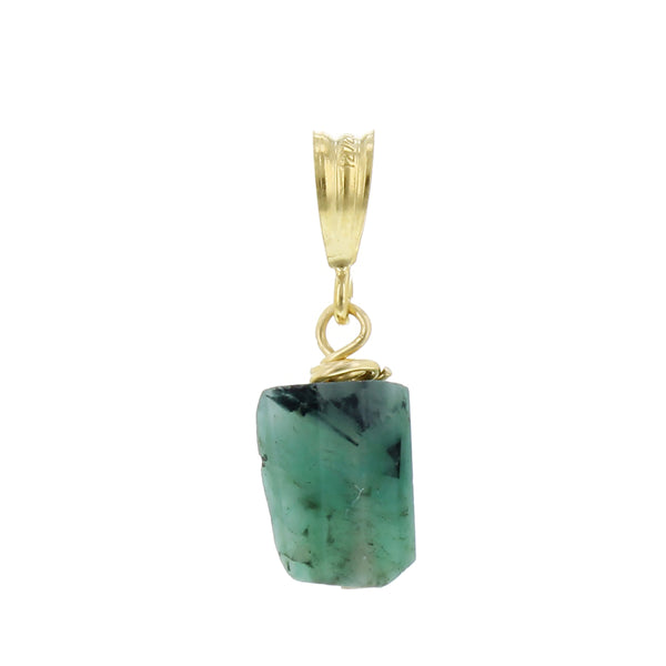 GOLD NECKLACE CHARM MAY EMERALD