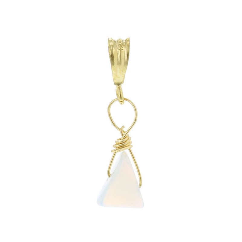 GOLD NECKLACE CHARM OCTOBER OPAL