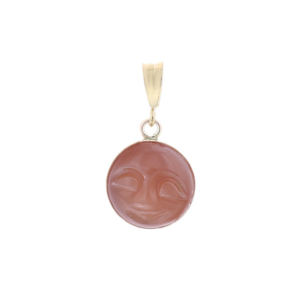 GOLD NECKLACE CHARM PEACHY MOON