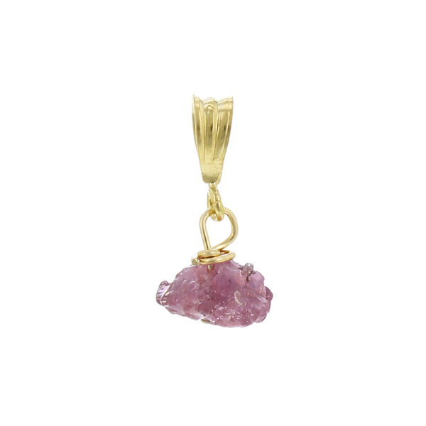 GOLD NECKLACE CHARM JULY RUBY