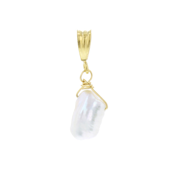 GOLD NECKLACE CHARM JUNE PEARL
