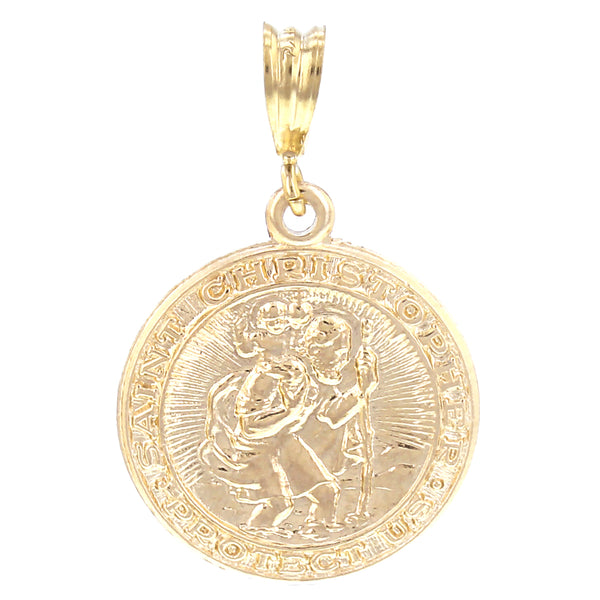GOLD NECKLACE CHARM GUARDIAN OF THE TRAVELLERS
