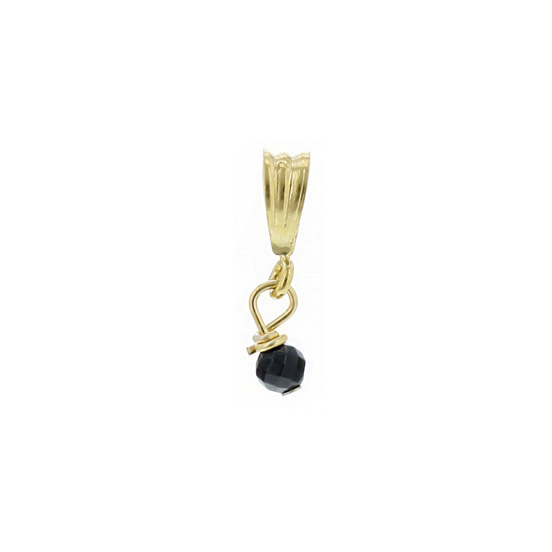 GOLD NECKLACE CHARM ONYX