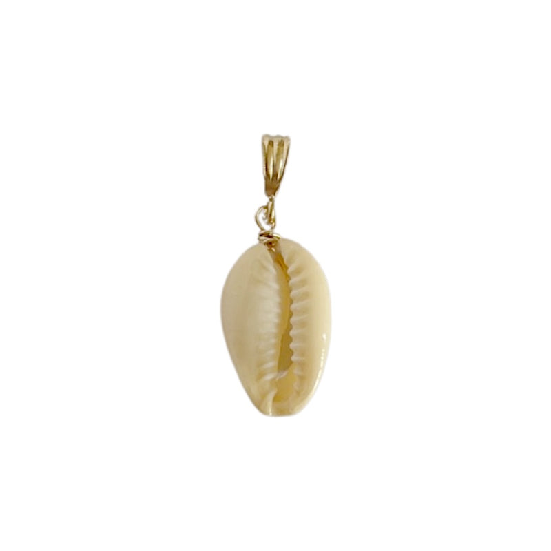 GOLD NECKLACE CHARM COWRIE