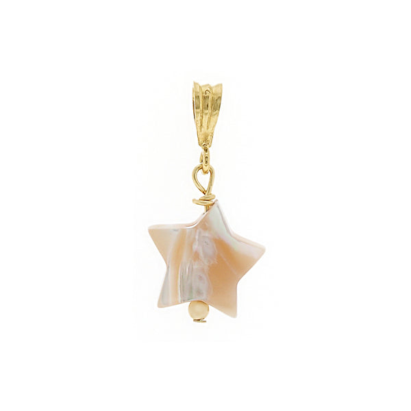 GOLD NECKLACE CHARM FALLING STAR