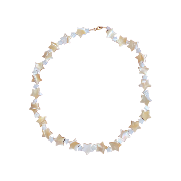 GOLD PEARL SAND STAR NECKLACE
