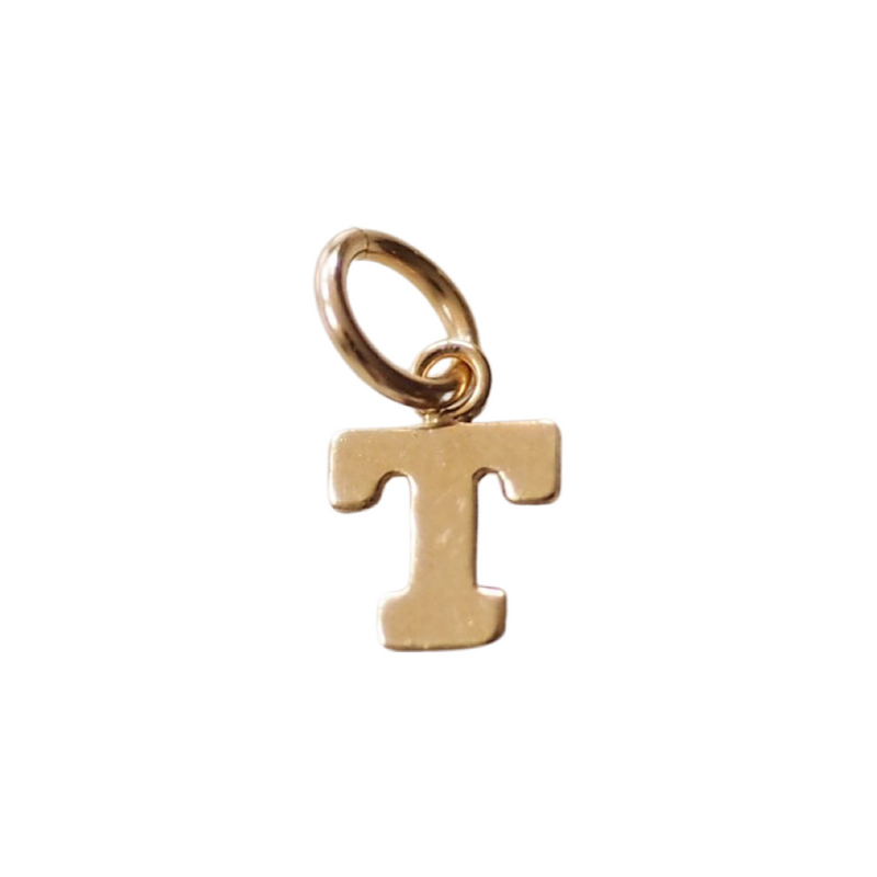 GOLD EARRING CHARM LETTER