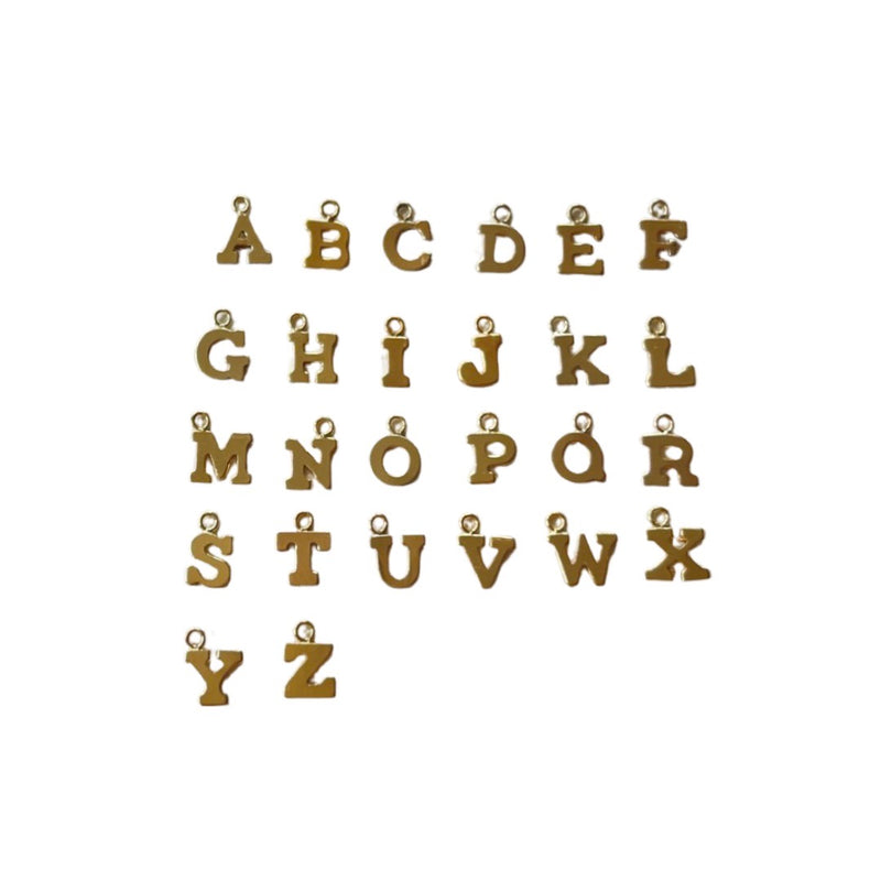 GOLD EARRING CHARM LETTER