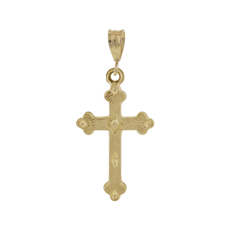 GOLD NECKLACE CHARM CROSS BIG