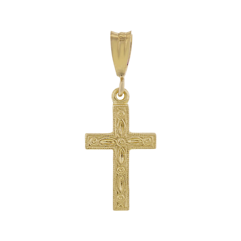 GOLD NECKLACE CHARM CROSS SMALL