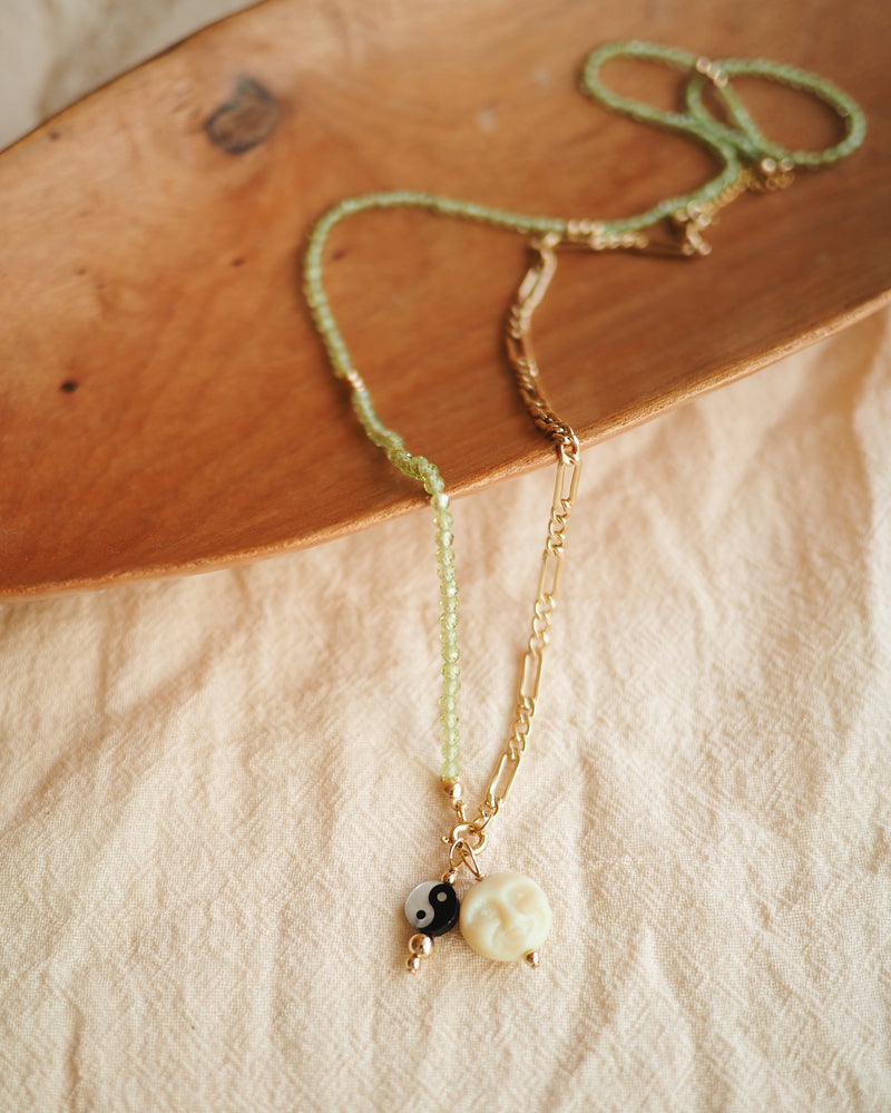 GOLD PROTECTING PERIDOT NECKLACE