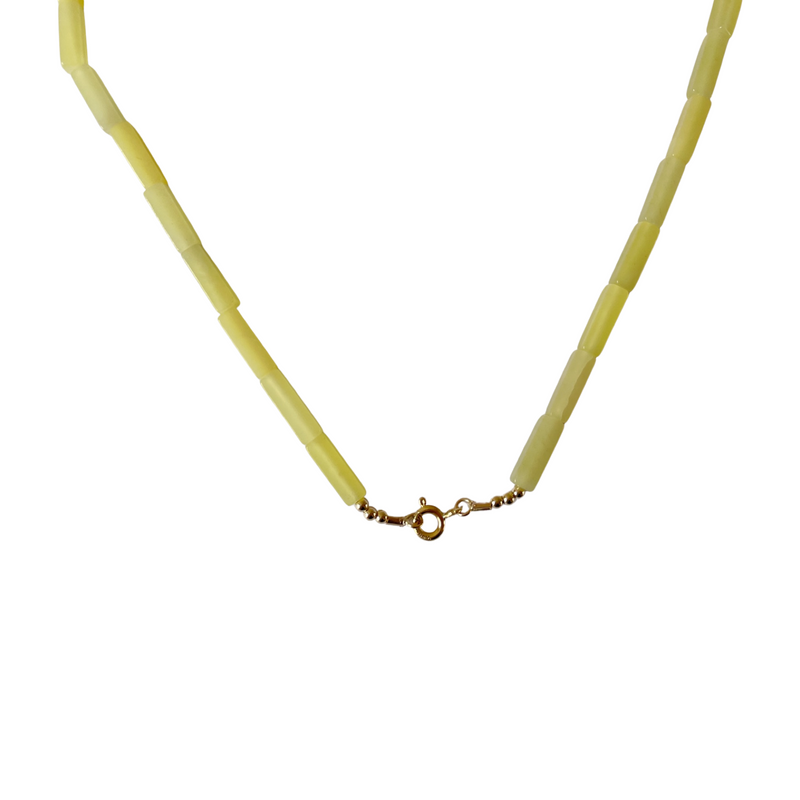 GOLD LEMON JADE NECKLACE