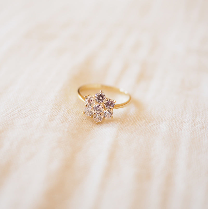 9K Zirconia Flower Ring