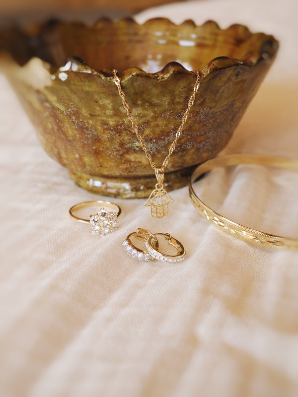9K Zirconia Flower Ring