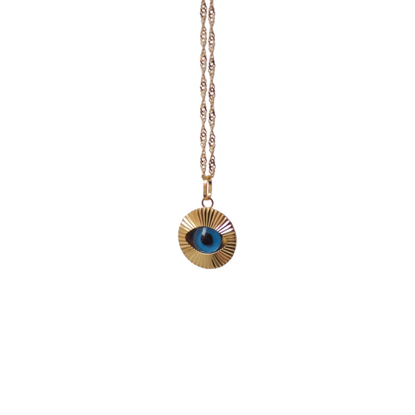 9K Gold Evil Eye Charm