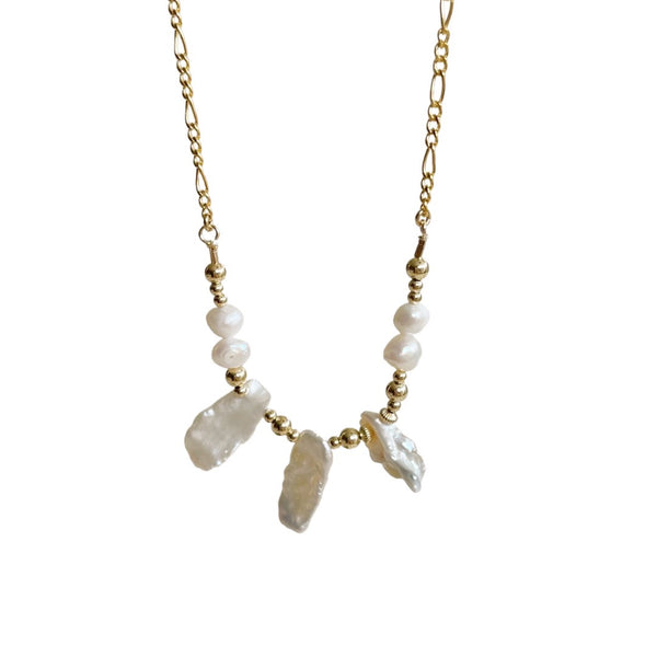 GOLD PEARL SKY NECKLACE