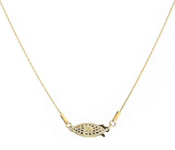 GOLD PYTHON LEAF NECKLACE