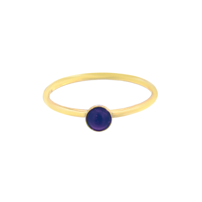 GOLD MINI LAPIS LAZULI RING