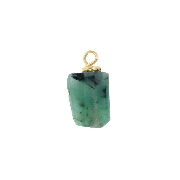 GOLD EARRING CHARM MAY EMERALD