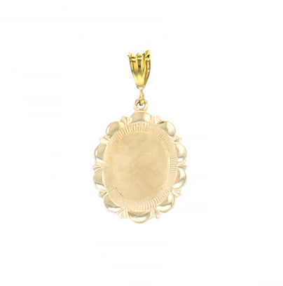 GOLD NECKLACE CHARM FLORAL