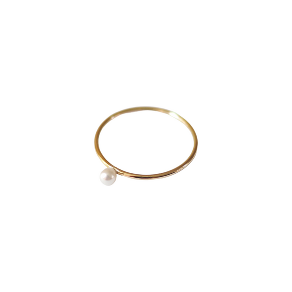 GOLD ARIEL PEARL RING