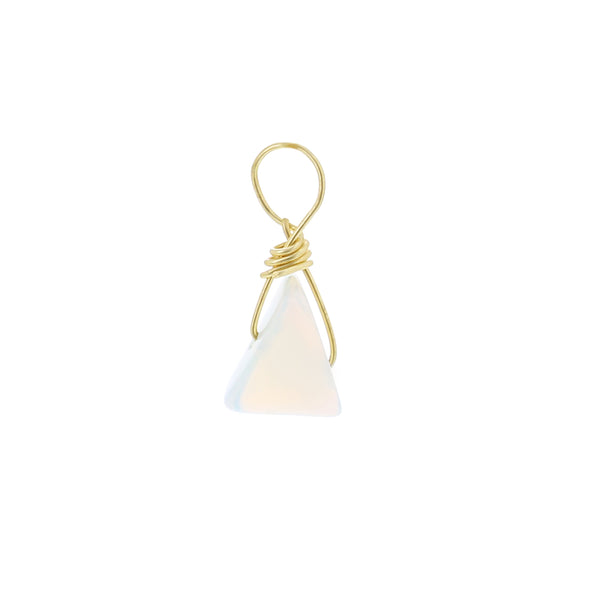 GOLD EARRING CHARM OCTOBER OPAL