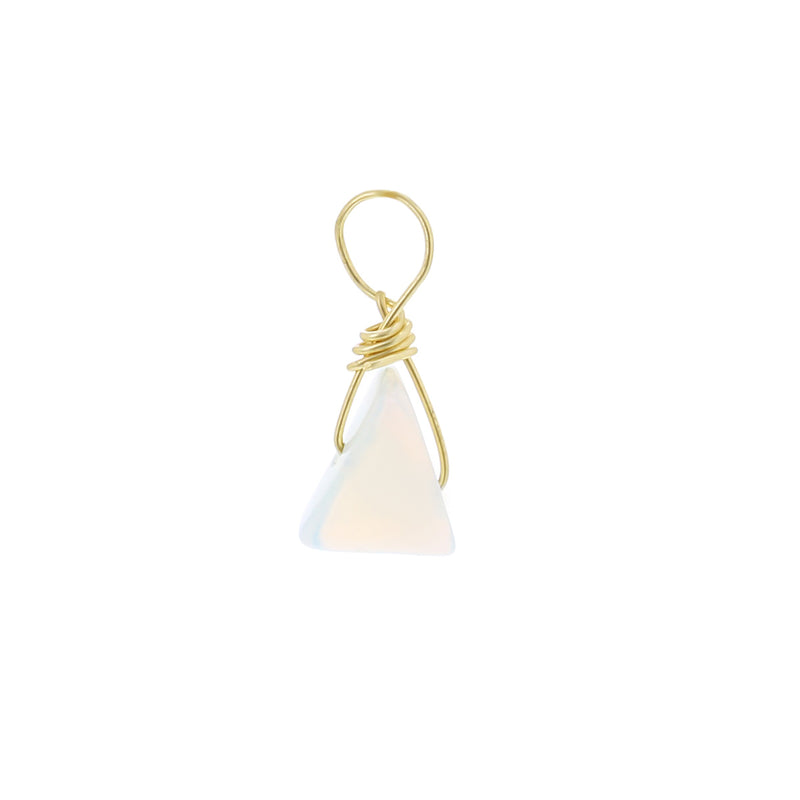 GOLD EARRING CHARM OCTOBER OPAL