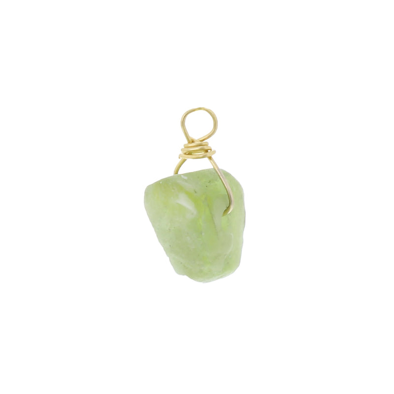 GOLD EARRING CHARM AUGUST PERIDOT